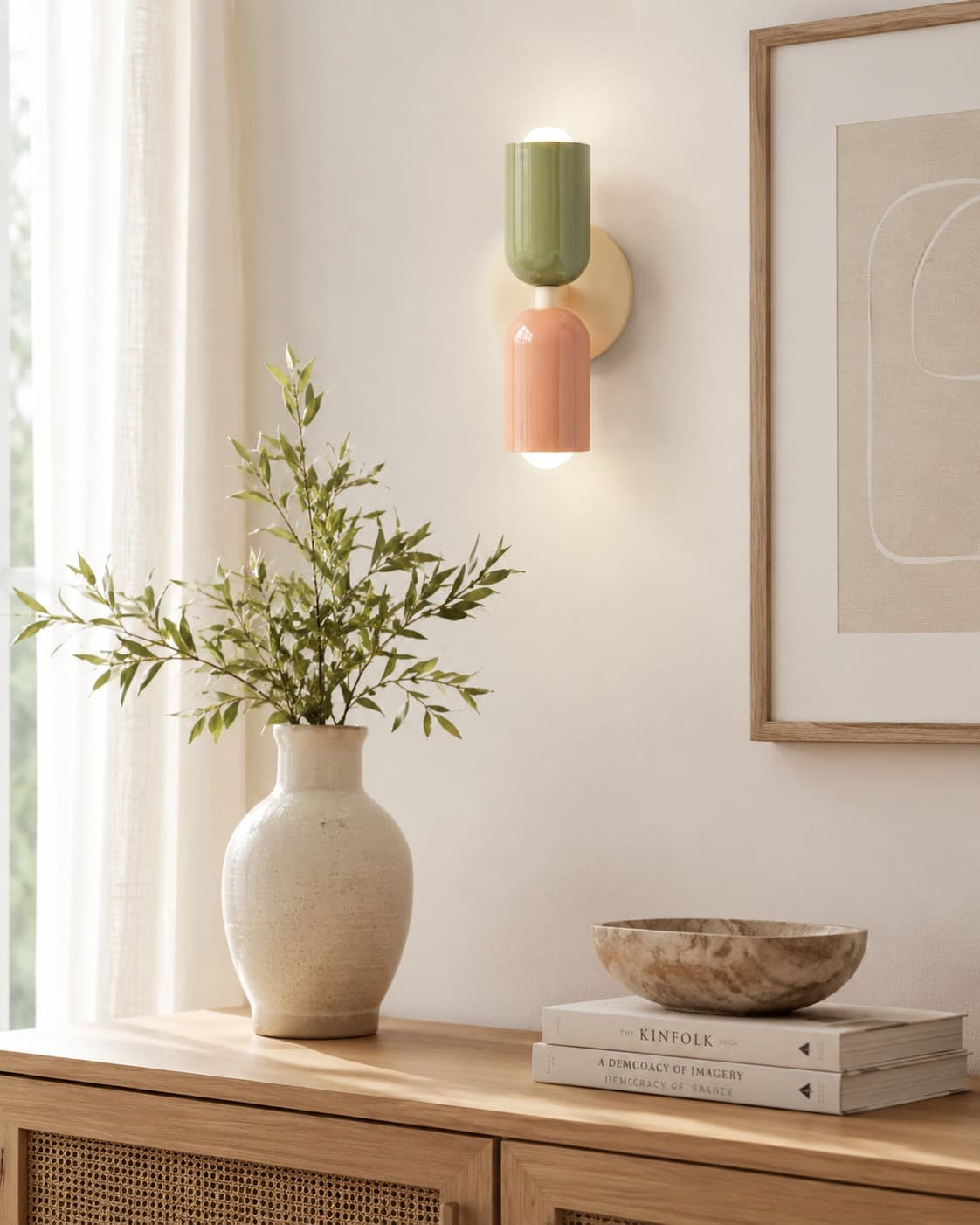 Nordic Macaron Wall Lamp – Modern LED Bedside & Living Room Light lifestyle image