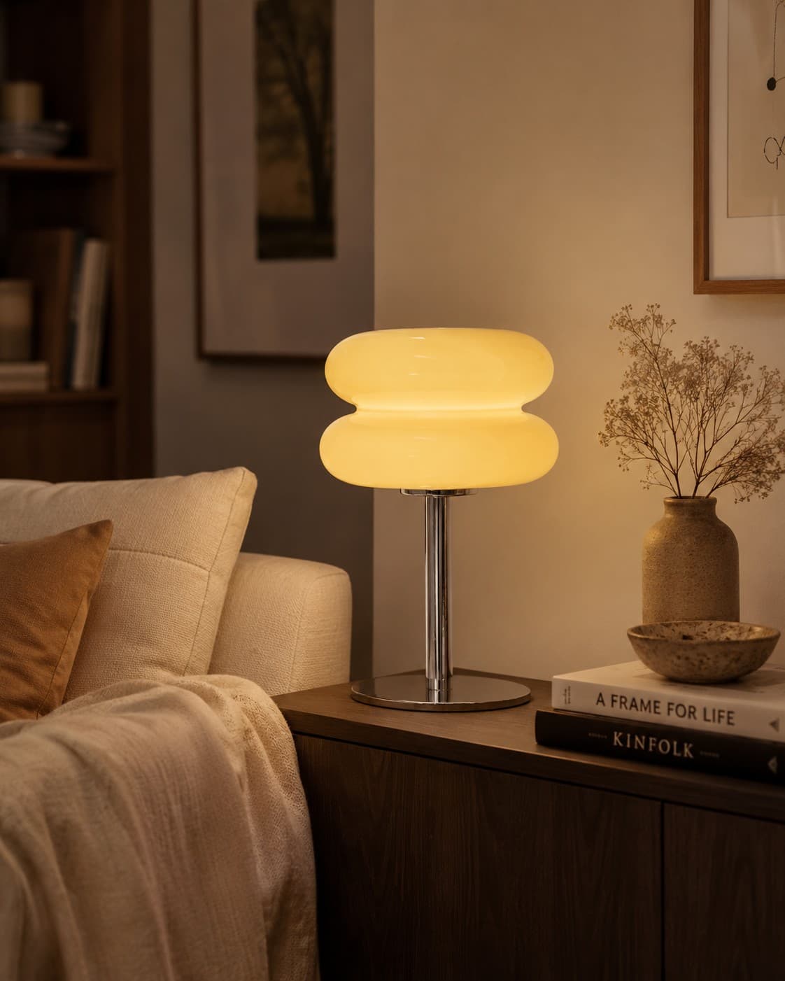 Macaron LED Table Lamp – Dimmable 3-Color Bedside & Desk Lamp lifestyle image