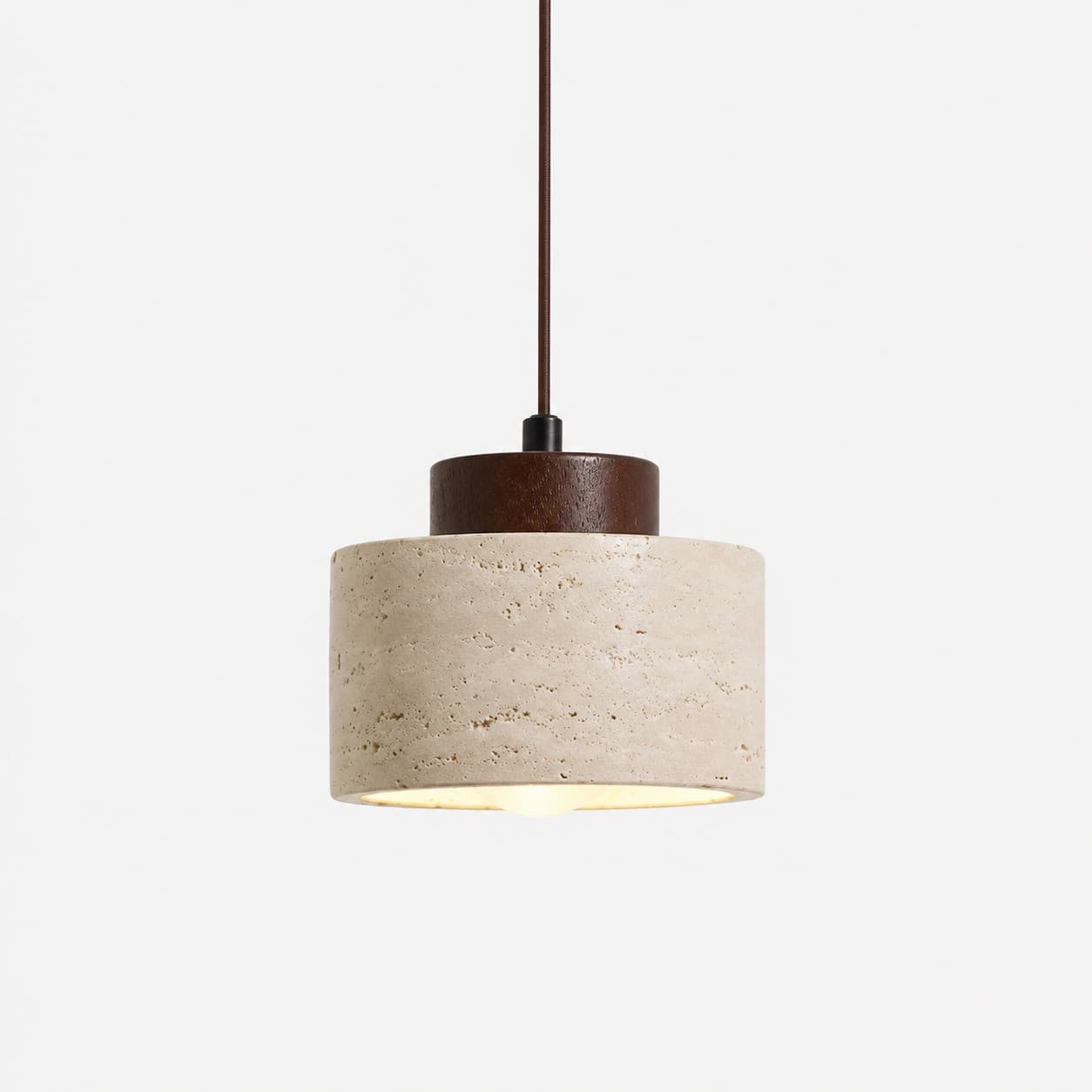 Japanese Wooden Pendant Light – Vintage Hanging Lamp walnut