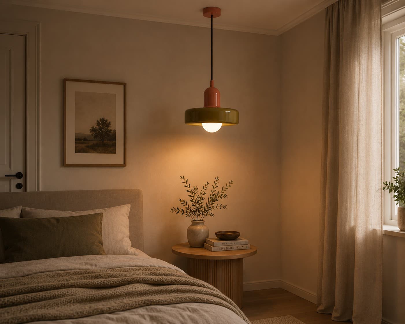 Nordic Retro Glass Pendant Light – Modern E27 Hanging Lamp
