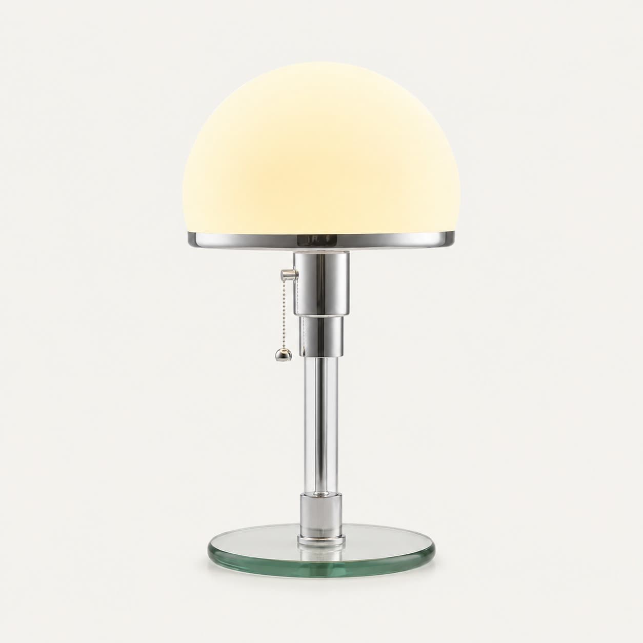 Bauhaus Glass Table Lamp – Nordic White Bedside & Living Room Light white